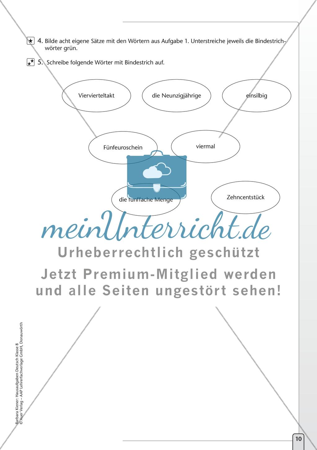 Hausaufgaben: Grammatik und Rechtschreibung Preview 12