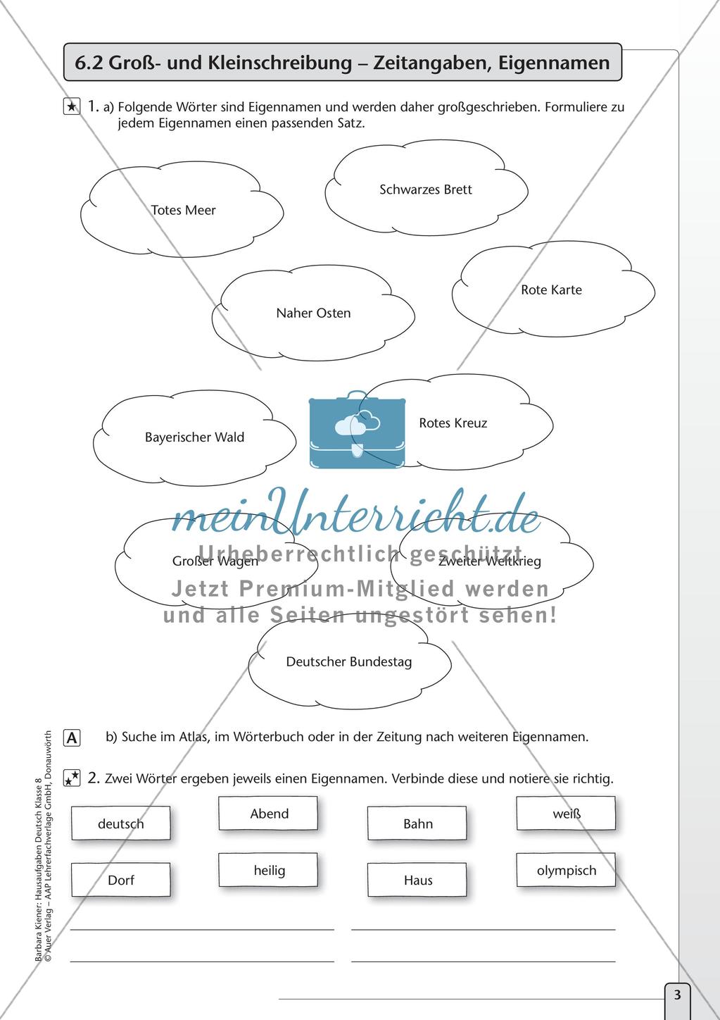 Hausaufgaben: Grammatik und Rechtschreibung Preview 5