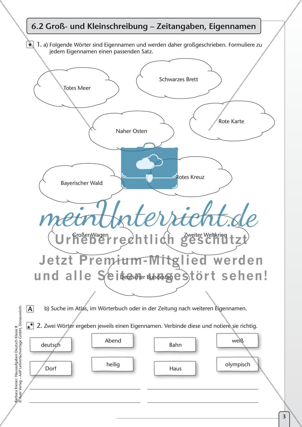 Hausaufgaben: Grammatik und Rechtschreibung Preview 5