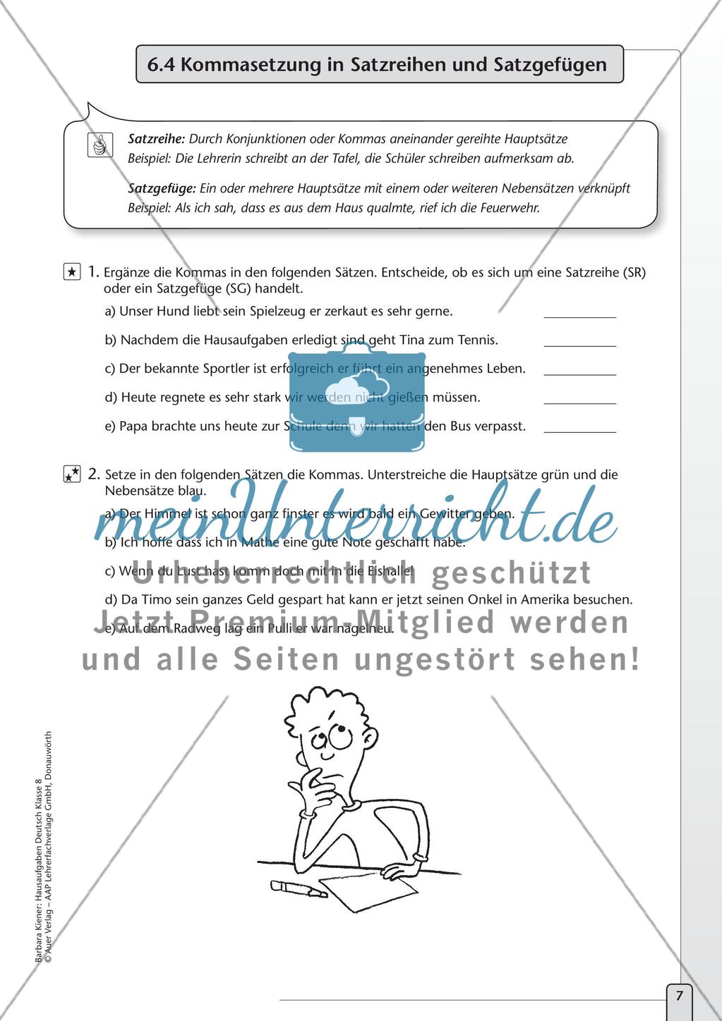 Hausaufgaben: Grammatik und Rechtschreibung Preview 9
