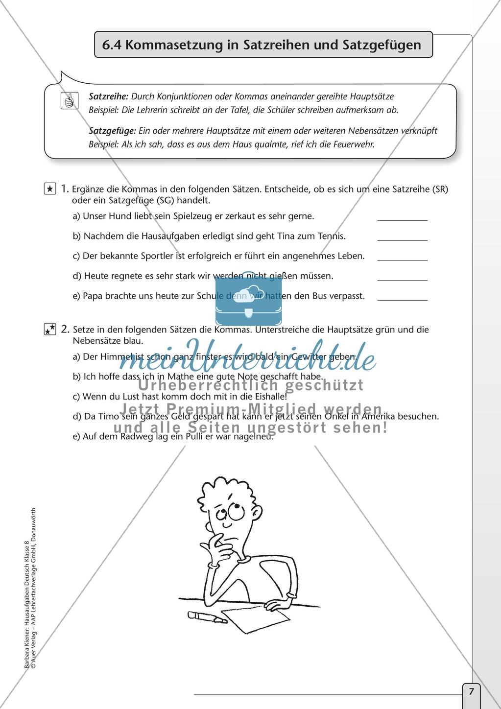 Hausaufgaben: Grammatik und Rechtschreibung Preview 9