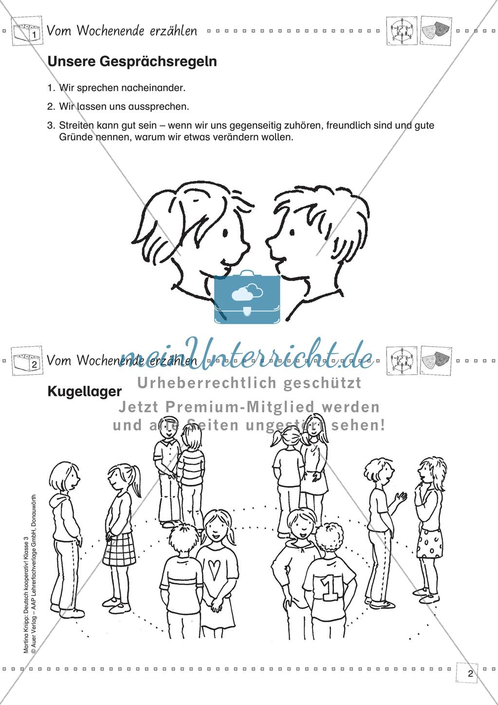 Kooperative Lernmethoden: Erzählungen vom Wochenende Preview 4