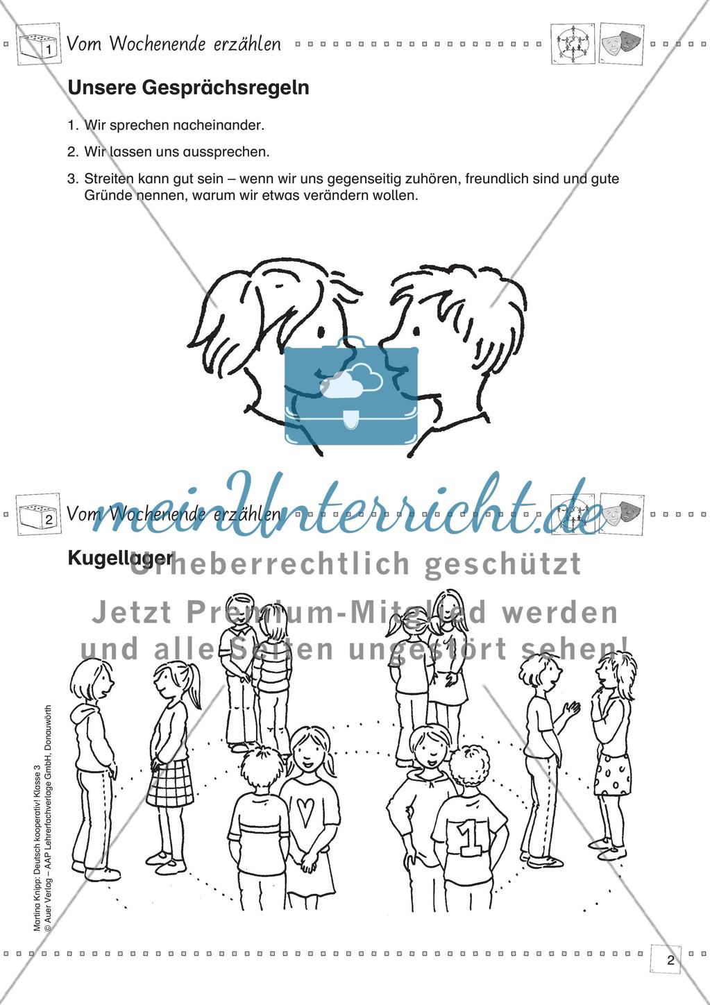 Kooperative Lernmethoden: Erzählungen vom Wochenende Preview 4