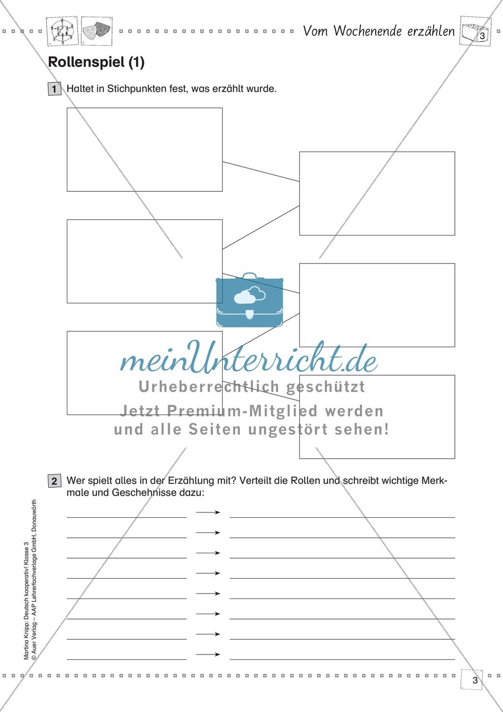 Kooperative Lernmethoden: Erzählungen vom Wochenende Preview 5