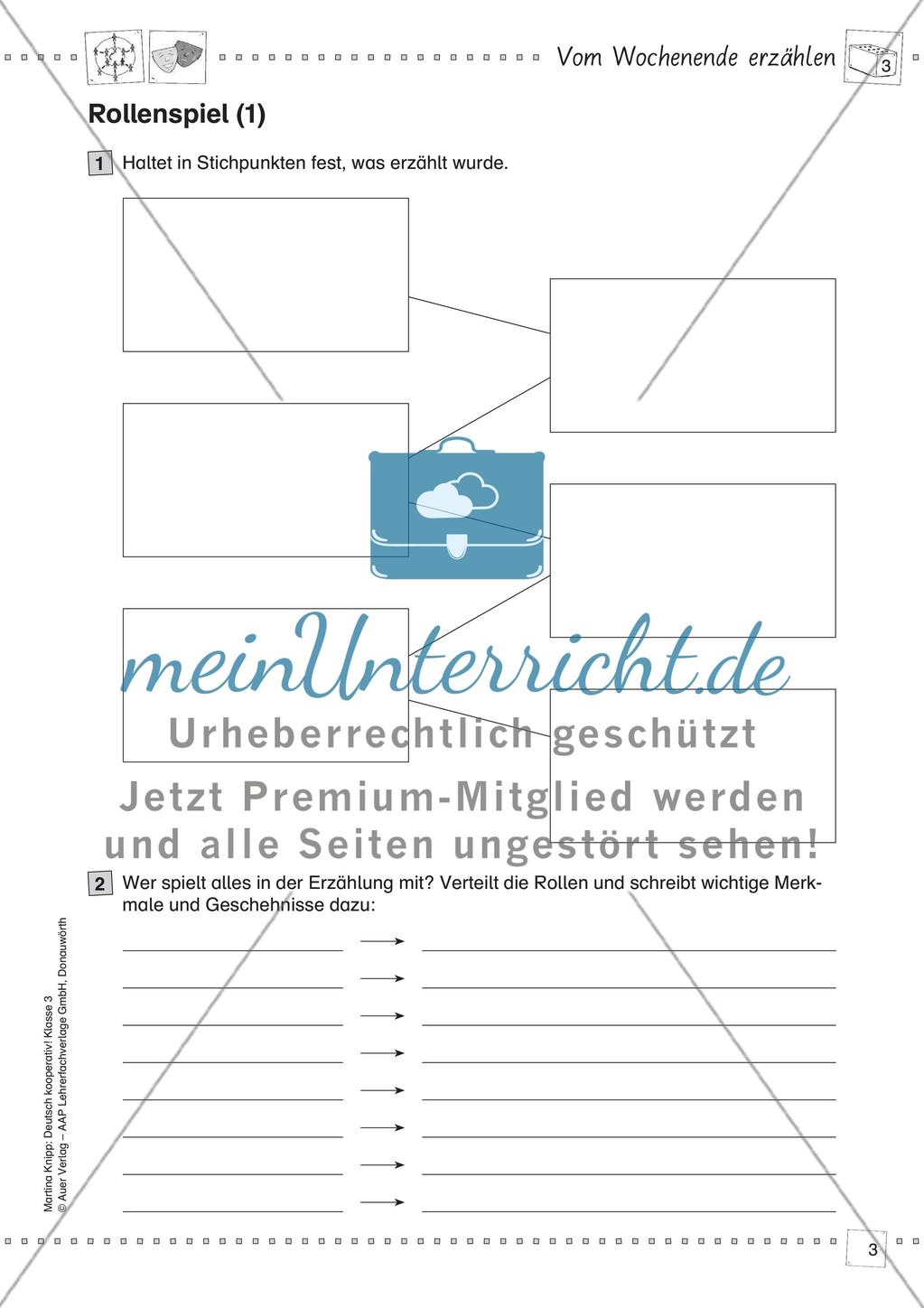Kooperative Lernmethoden: Erzählungen vom Wochenende Preview 5
