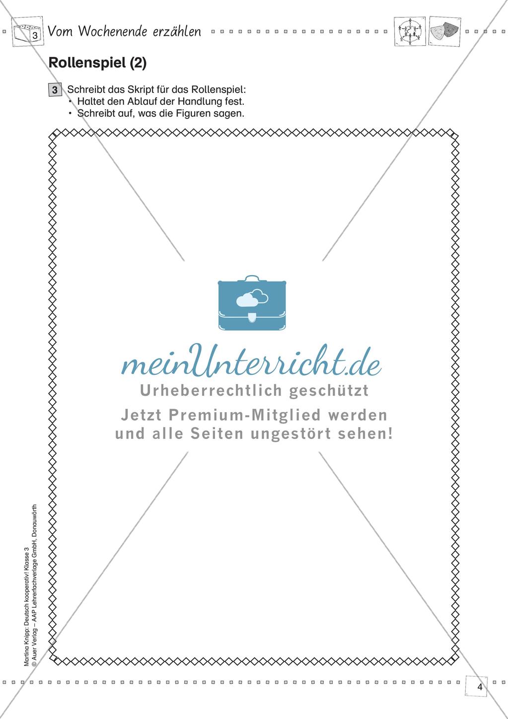 Kooperative Lernmethoden: Erzählungen vom Wochenende Preview 6