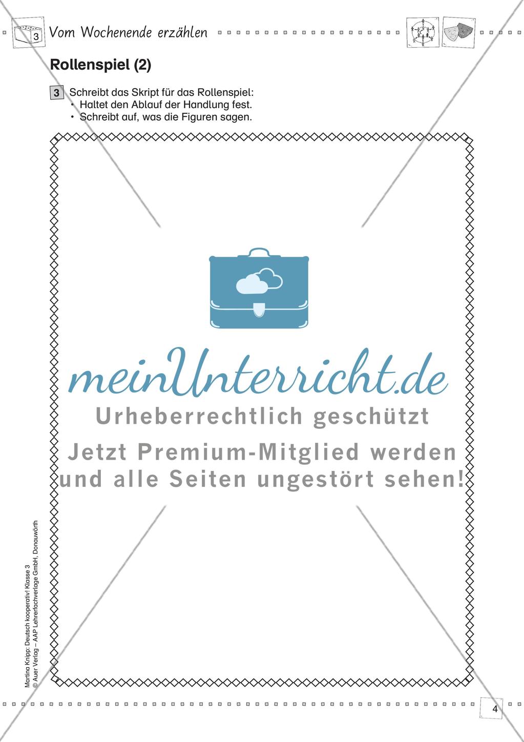 Kooperative Lernmethoden: Erzählungen vom Wochenende Preview 6