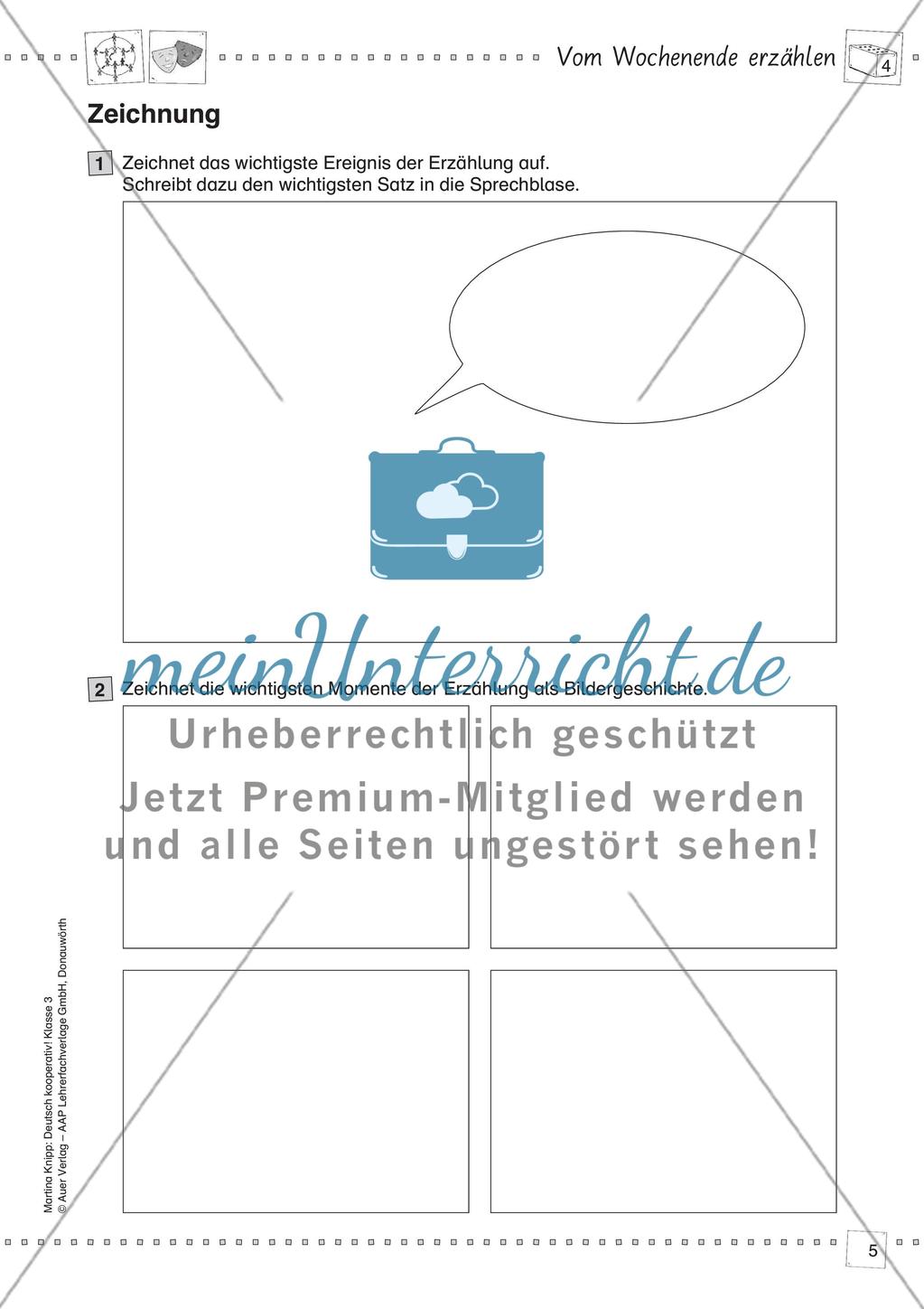 Kooperative Lernmethoden: Erzählungen vom Wochenende Preview 7