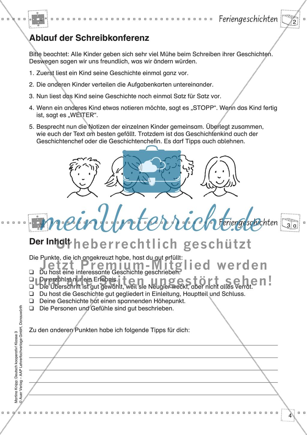 Kooperative Lernmethoden: Feriengeschichten Preview 6