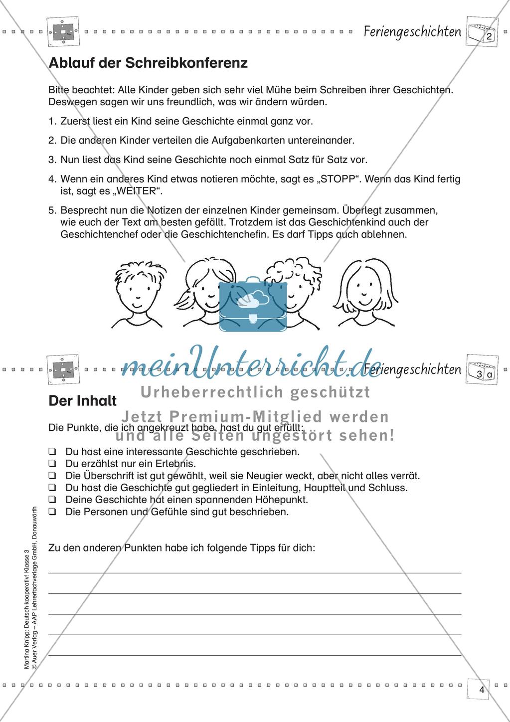 Kooperative Lernmethoden: Feriengeschichten Preview 6