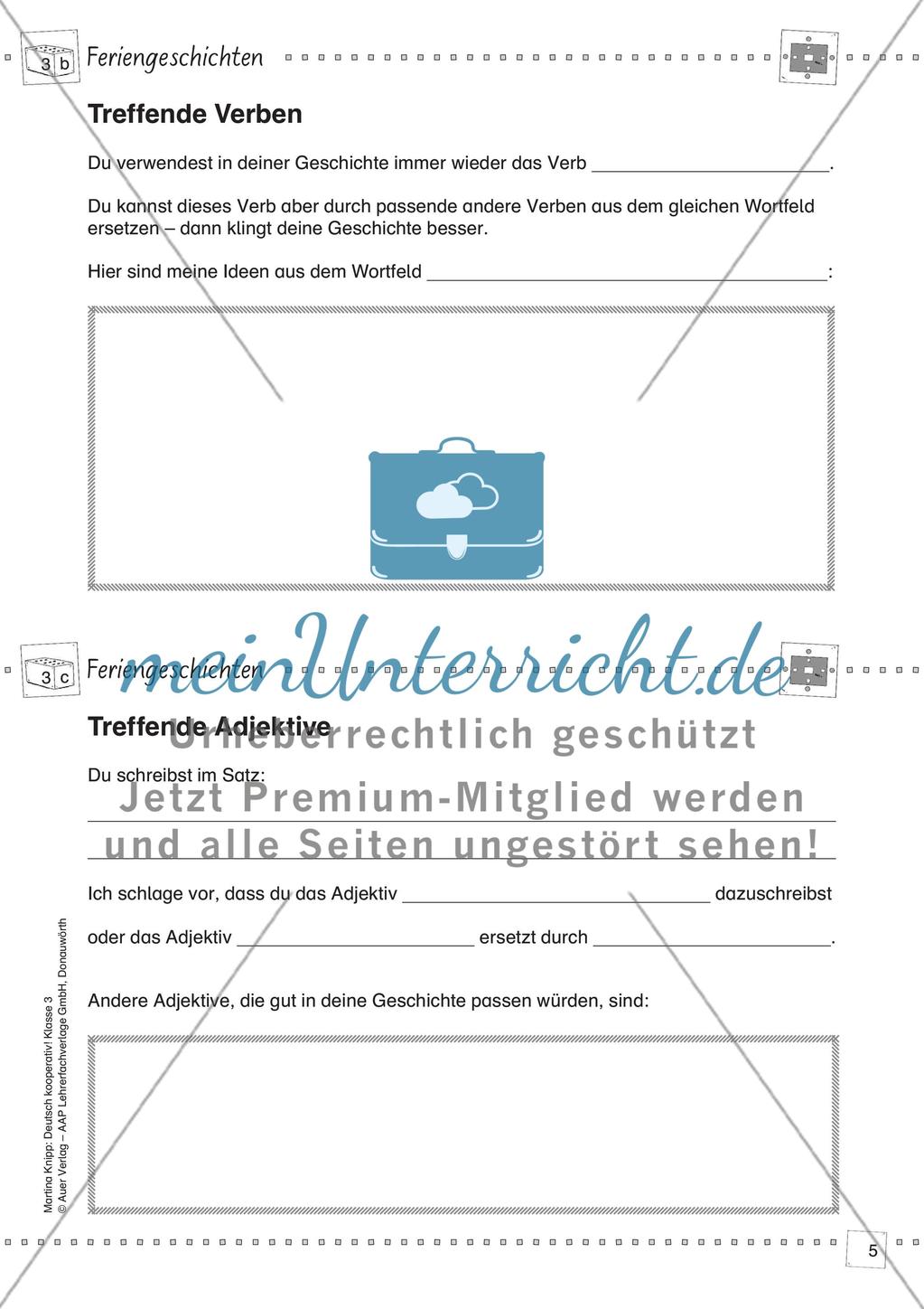 Kooperative Lernmethoden: Feriengeschichten Preview 7