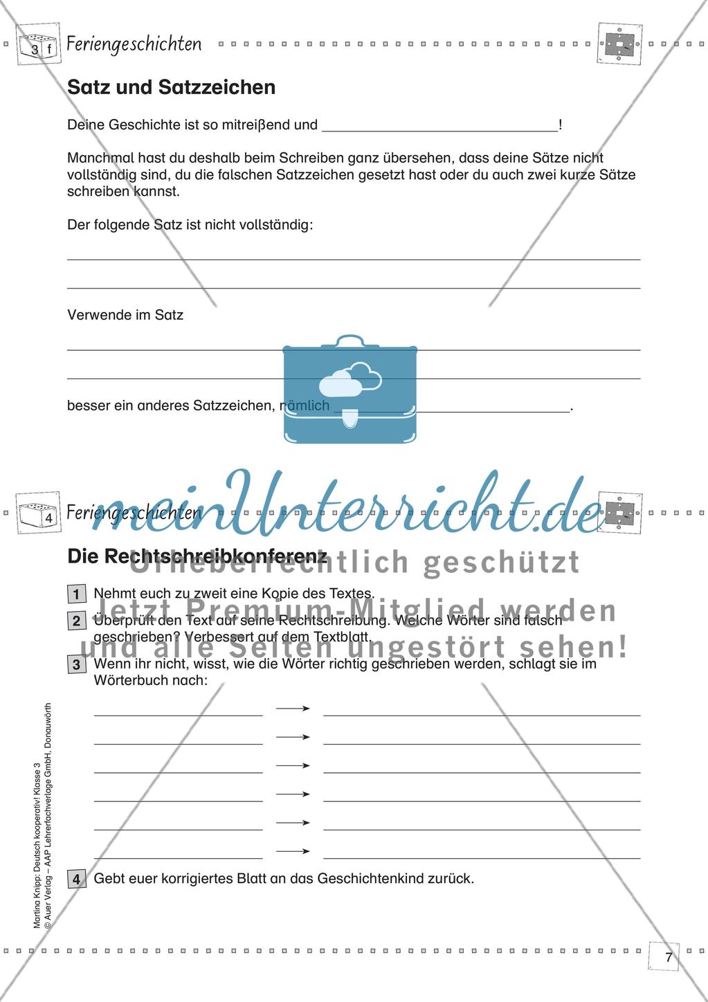 Kooperative Lernmethoden: Feriengeschichten Preview 9