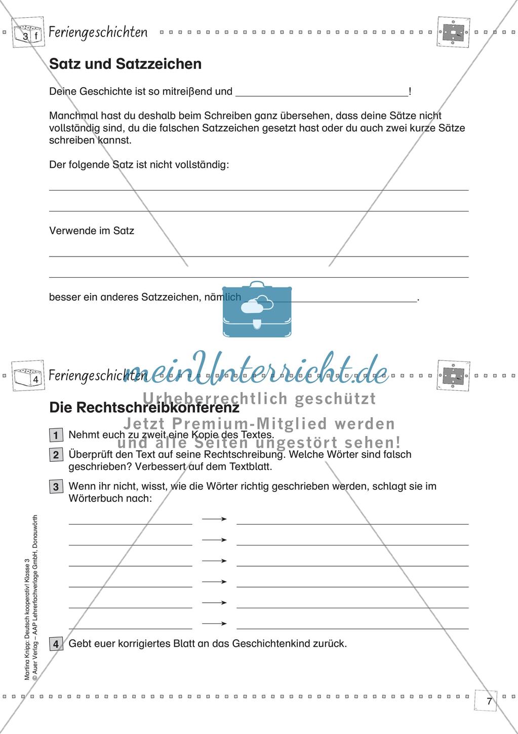 Kooperative Lernmethoden: Feriengeschichten Preview 9