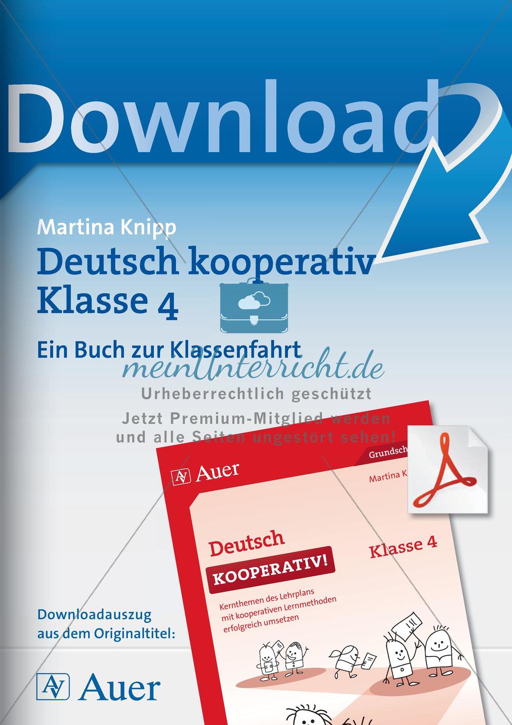 Kooperative Methoden: Ein Buch zur Klassenfahrt Preview 1