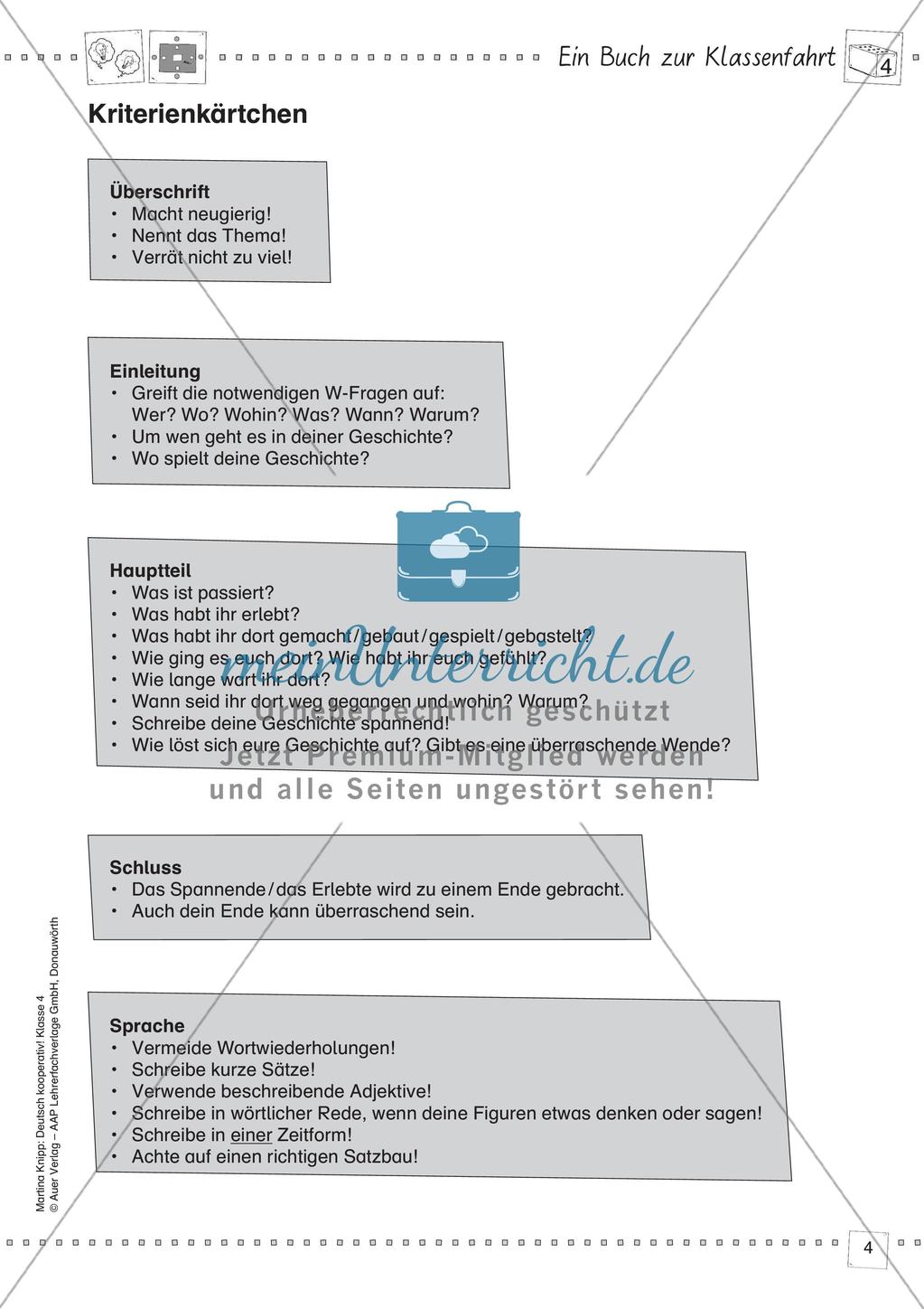 Kooperative Methoden: Ein Buch zur Klassenfahrt Preview 6