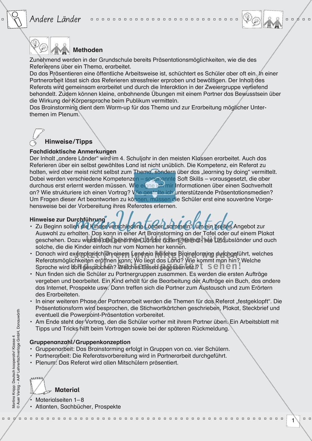 Kooperative Methoden: Referate über andere Länder Preview 3