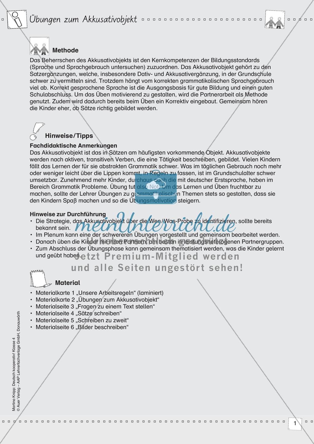 Kooperative Methoden: Akkusativobjekt Preview 3