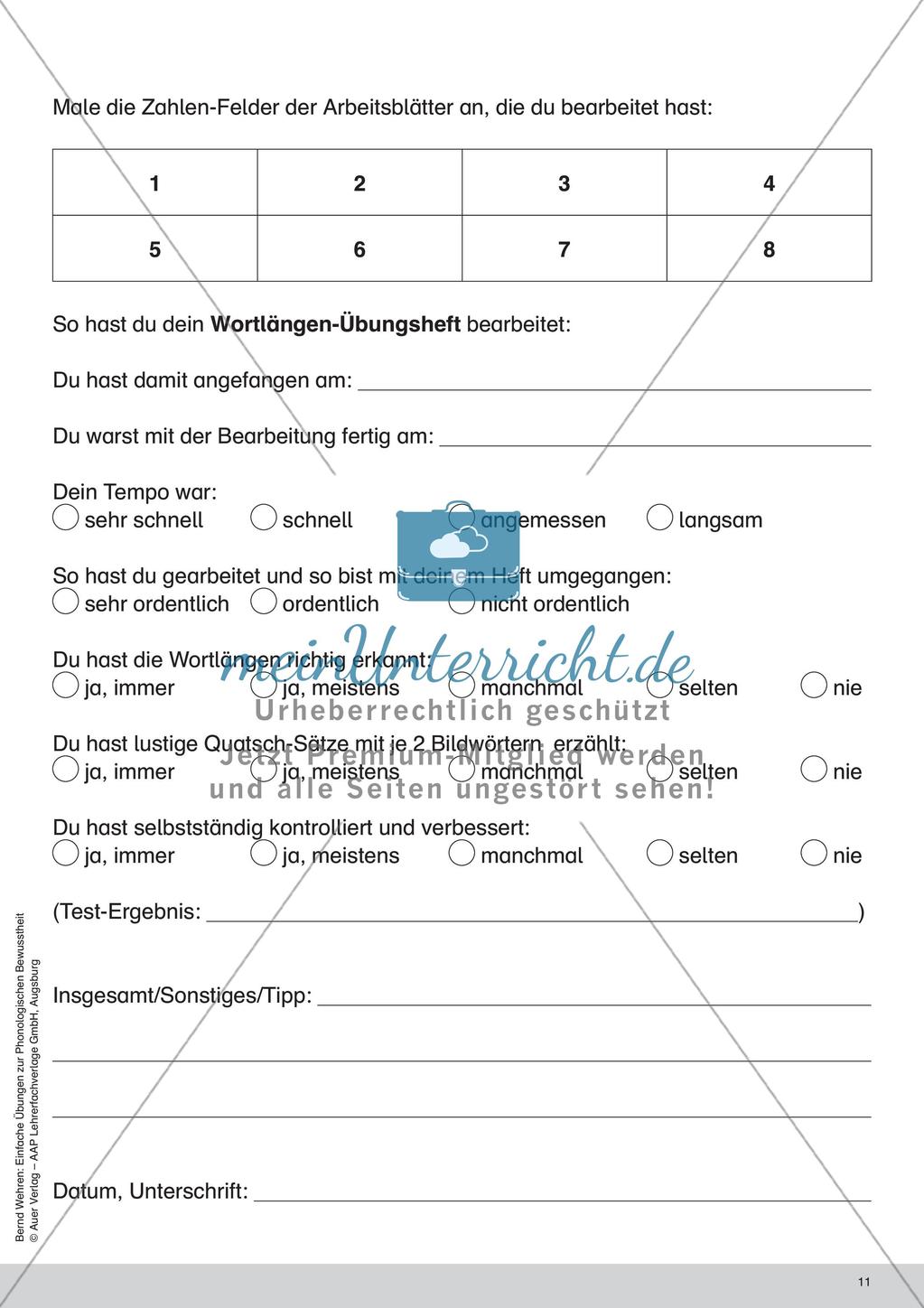 Training der Phonologischen Bewusstheit: Wortlängen Preview 13