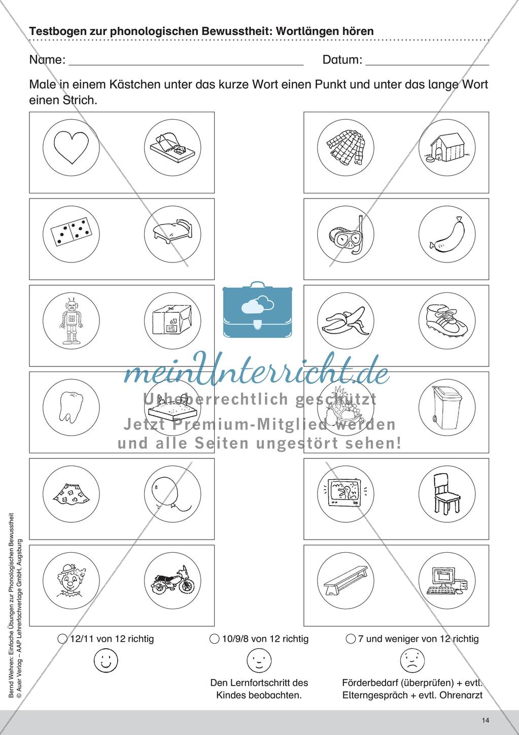 Training der Phonologischen Bewusstheit: Wortlängen Preview 16