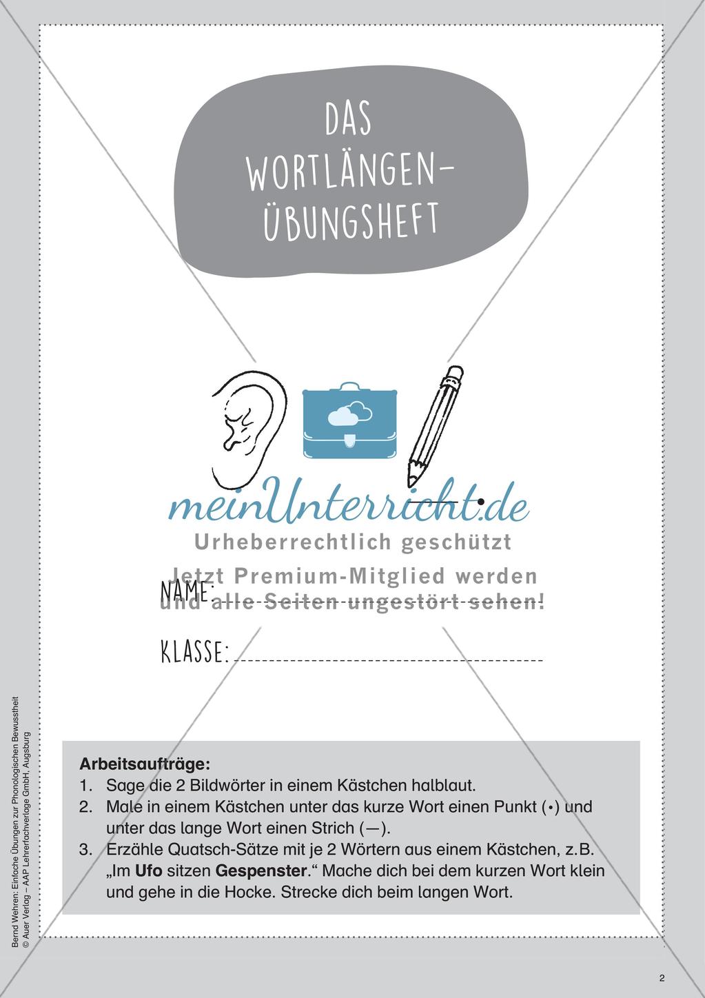 Training der Phonologischen Bewusstheit: Wortlängen Preview 4