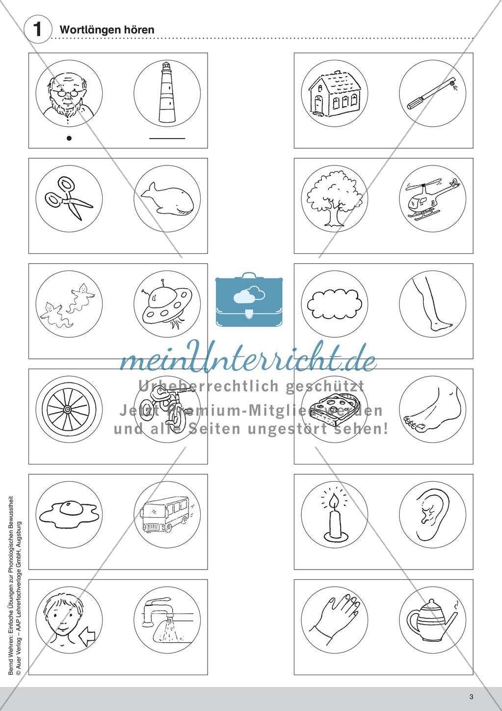Training der Phonologischen Bewusstheit: Wortlängen Preview 5