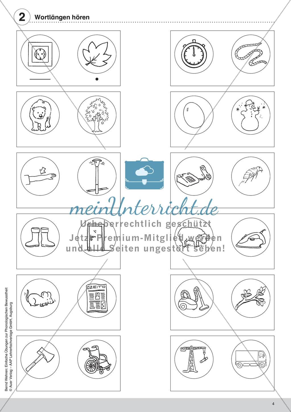 Training der Phonologischen Bewusstheit: Wortlängen Preview 6