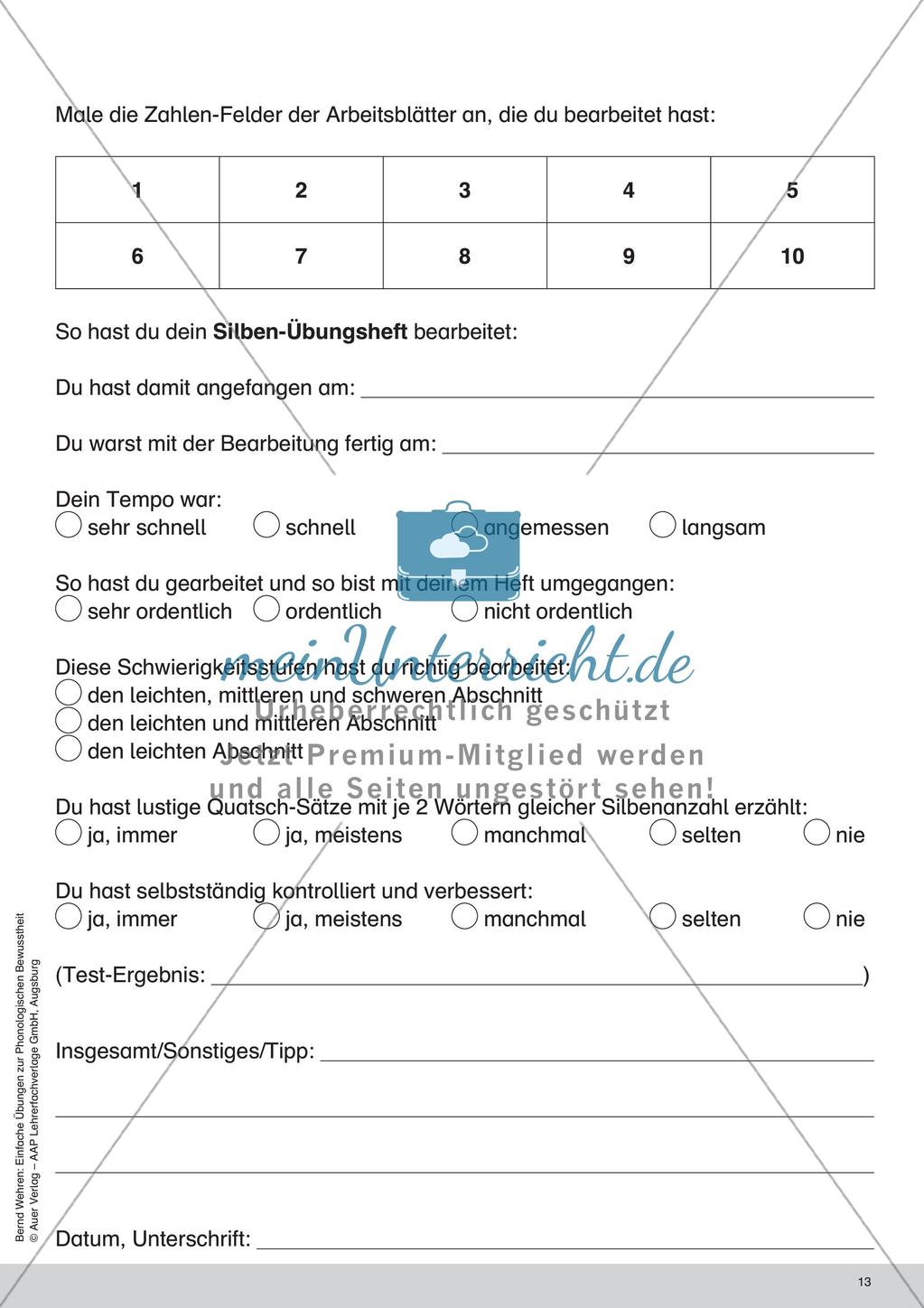 Training der Phonologischen Bewusstheit: Silben Preview 15
