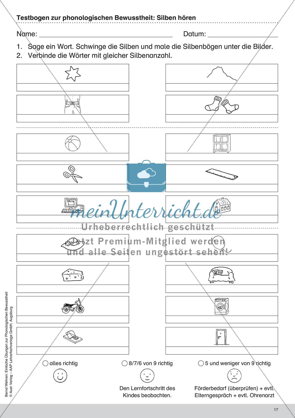 Training der Phonologischen Bewusstheit: Silben Preview 19