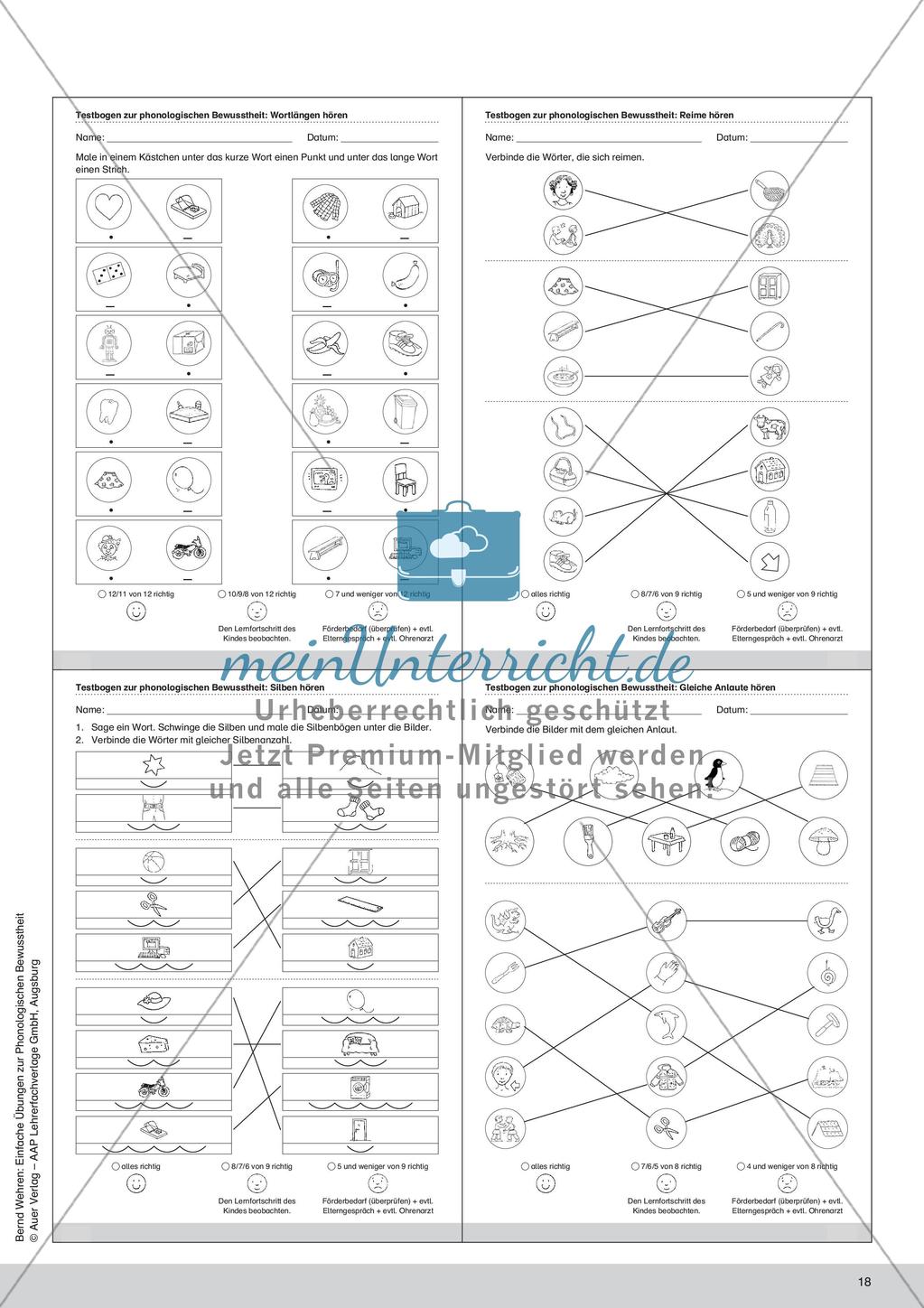 Training der Phonologischen Bewusstheit: Silben Preview 20