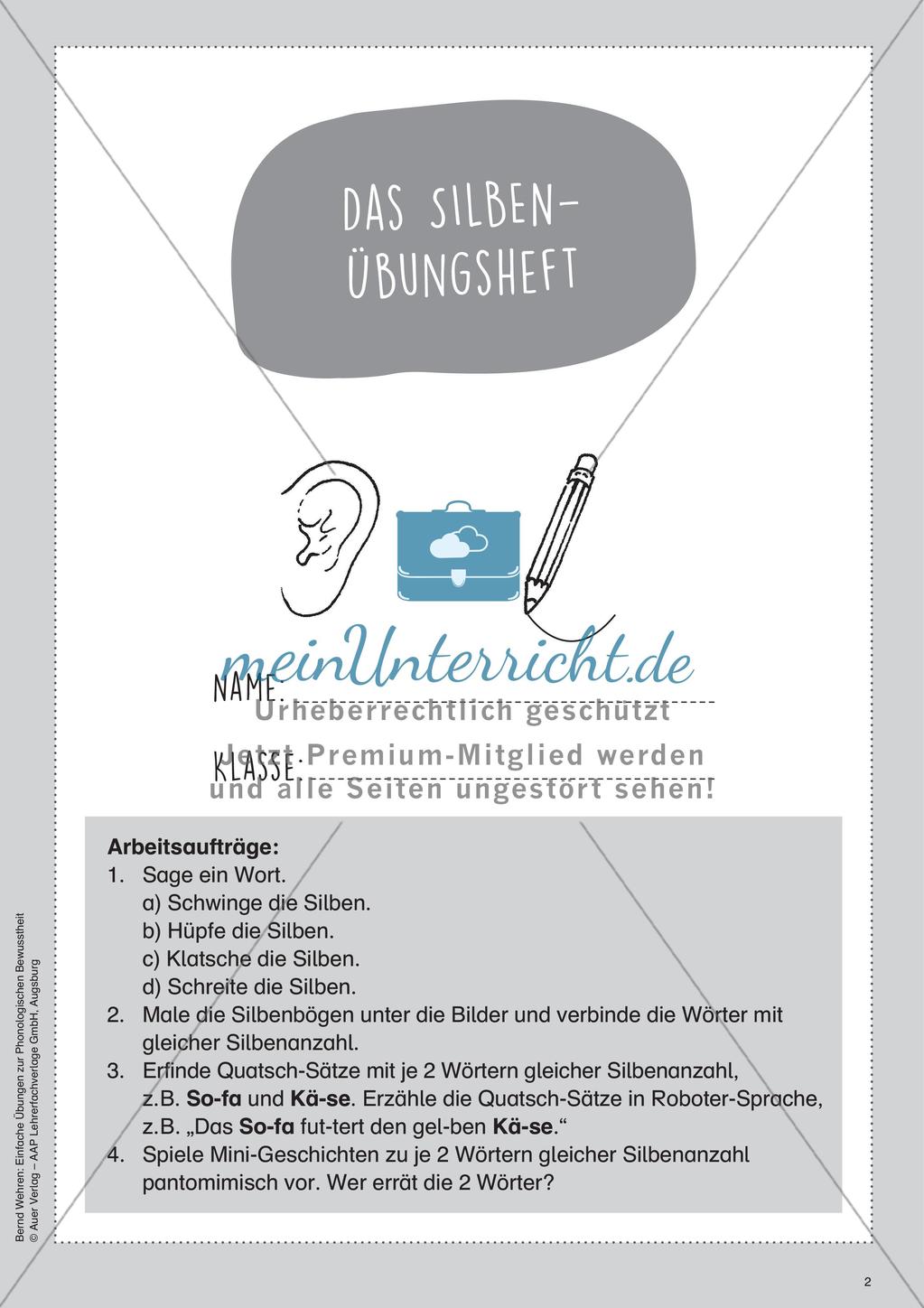 Training der Phonologischen Bewusstheit: Silben Preview 4