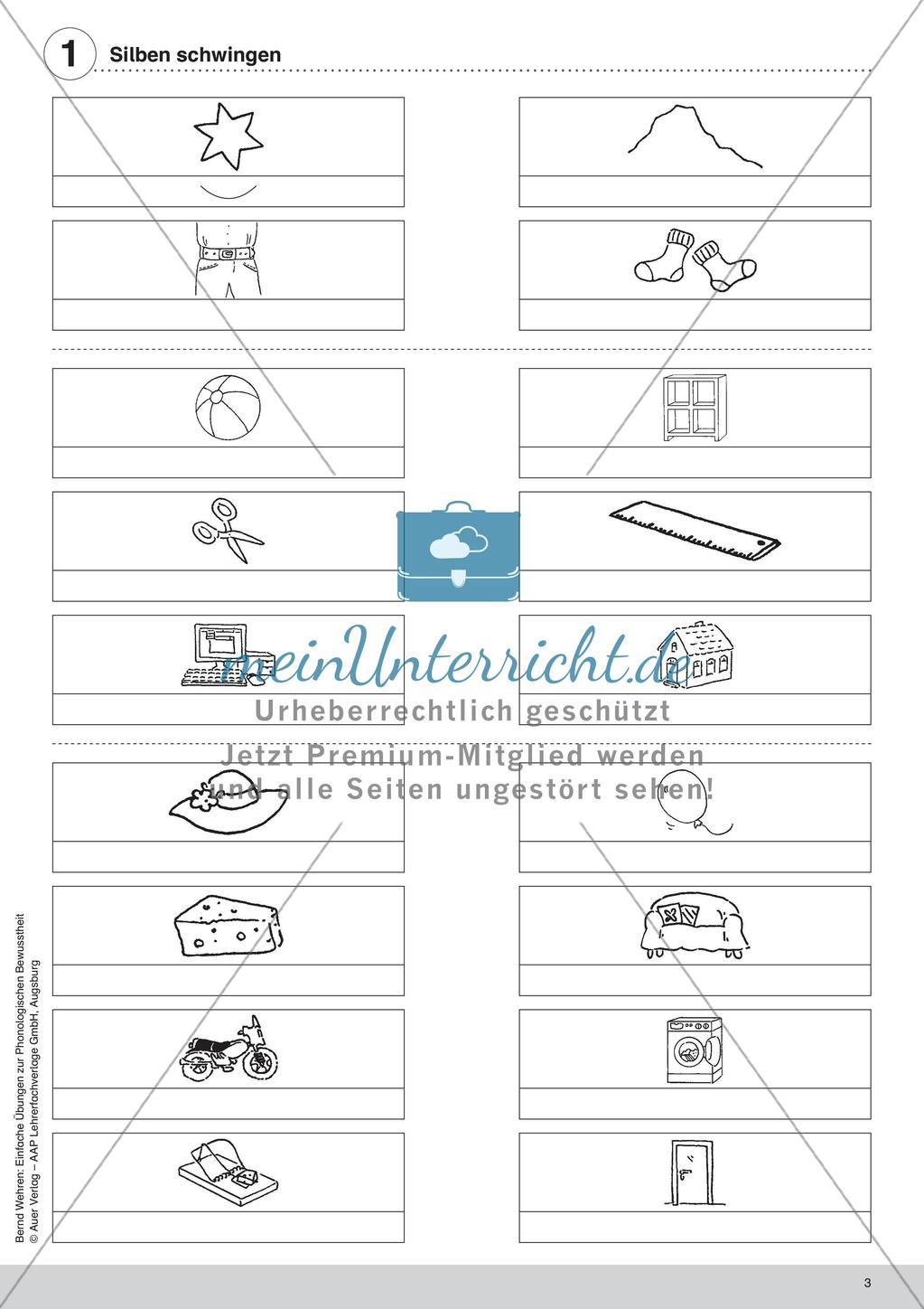 Training der Phonologischen Bewusstheit: Silben Preview 5