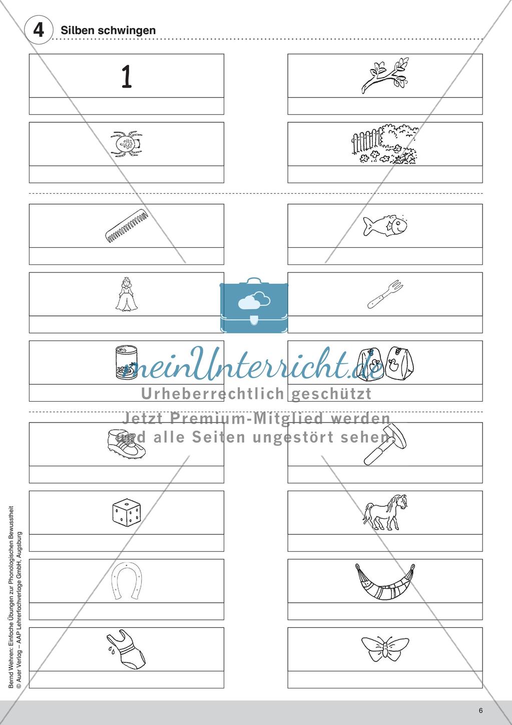 Training der Phonologischen Bewusstheit: Silben Preview 8