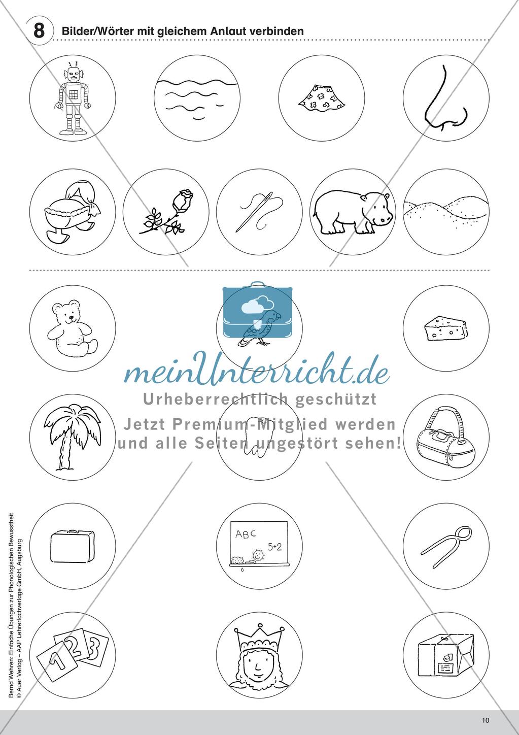 Training der Phonologischen Bewusstheit: Anlaute Preview 12