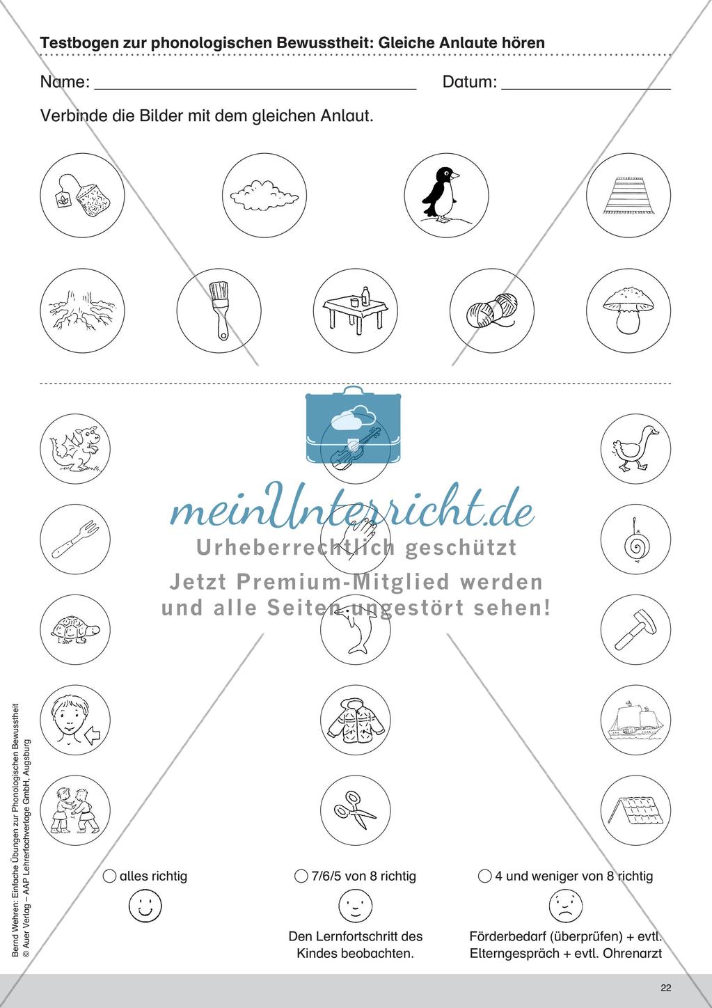 Training der Phonologischen Bewusstheit: Anlaute Preview 24
