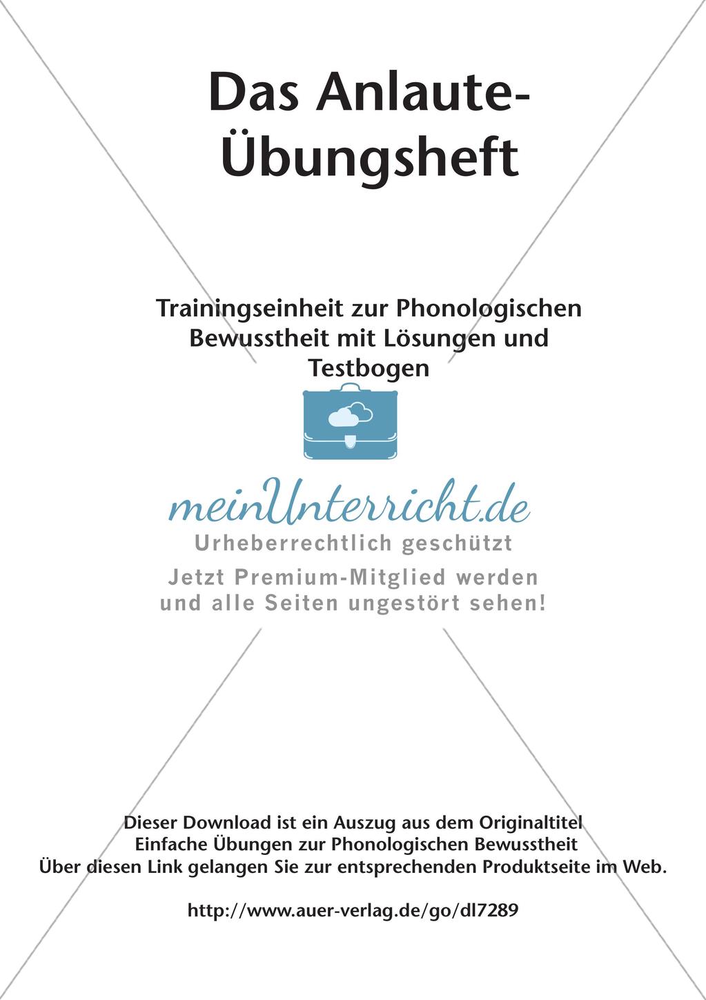 Training der Phonologischen Bewusstheit: Anlaute Preview 2