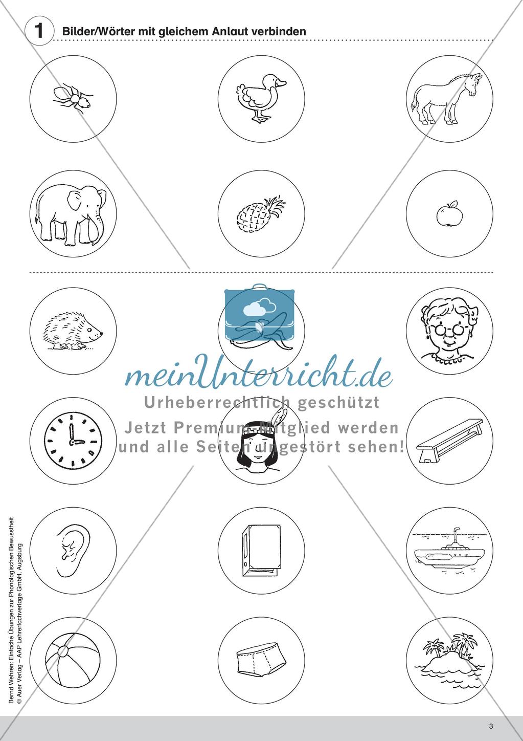 Training der Phonologischen Bewusstheit: Anlaute Preview 5