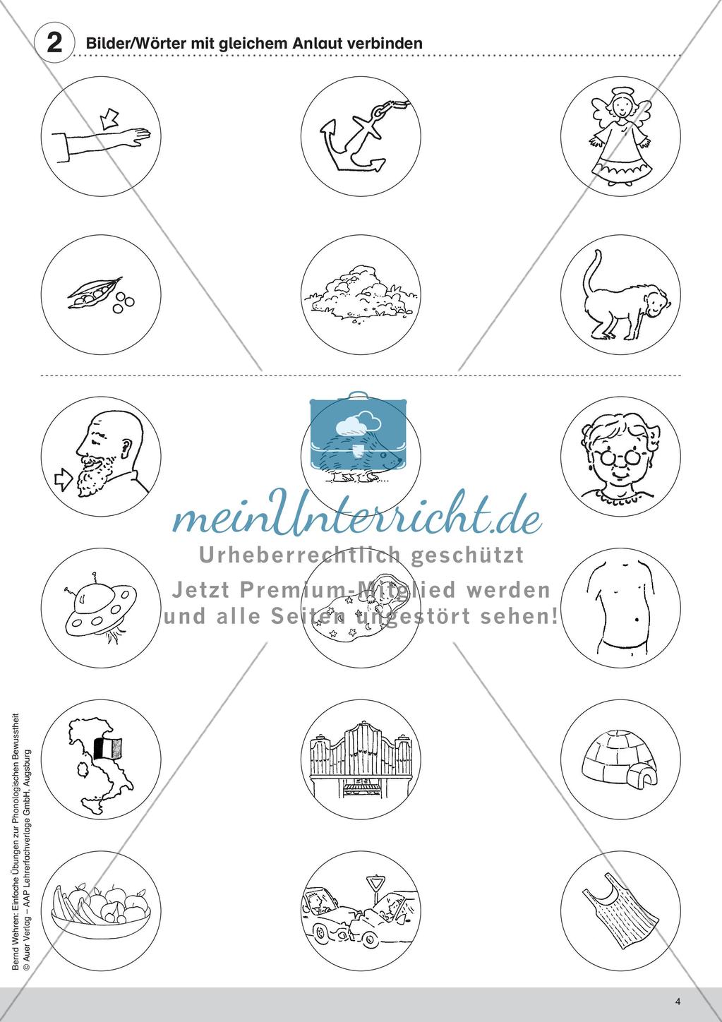 Training der Phonologischen Bewusstheit: Anlaute Preview 6