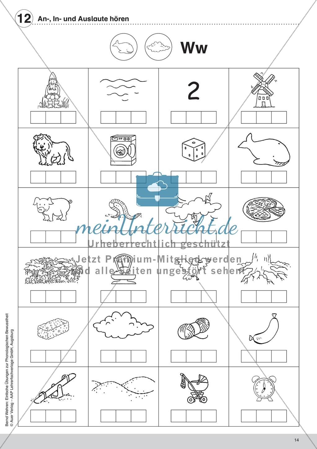 Training der Phonologischen Bewusstheit: An-, In- und Auslaute Preview 16