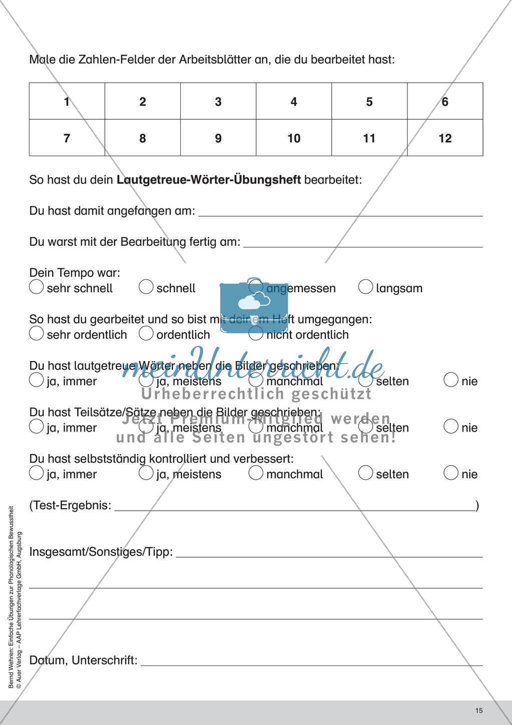 Training der Phonologischen Bewusstheit: Lautgetreue Wörter Preview 17
