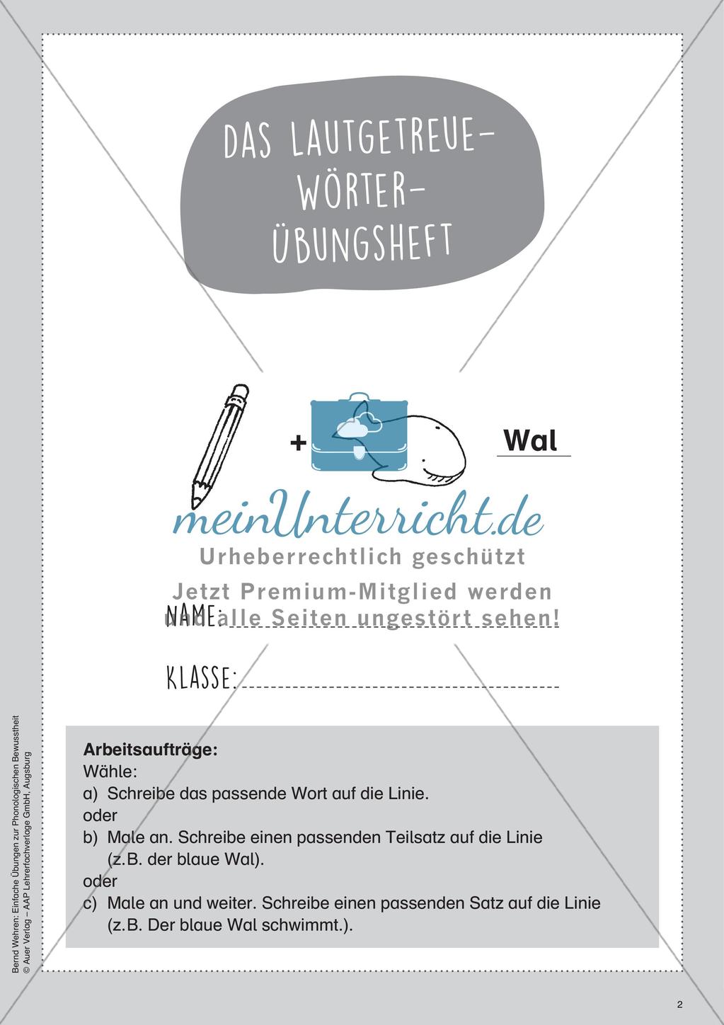 Training der Phonologischen Bewusstheit: Lautgetreue Wörter Preview 4
