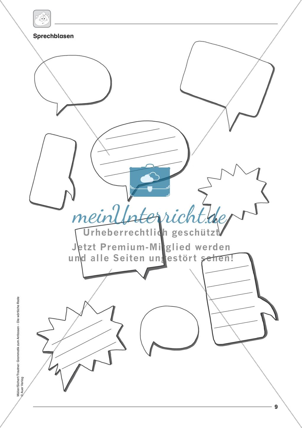 Wörtliche Rede: Wortfeld