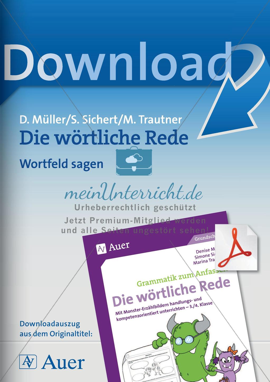 Wörtliche Rede: Wortfeld