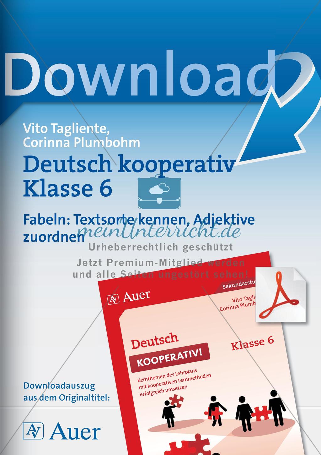 Fabeln: Textsortenmerkmale und Wortschatz Preview 1