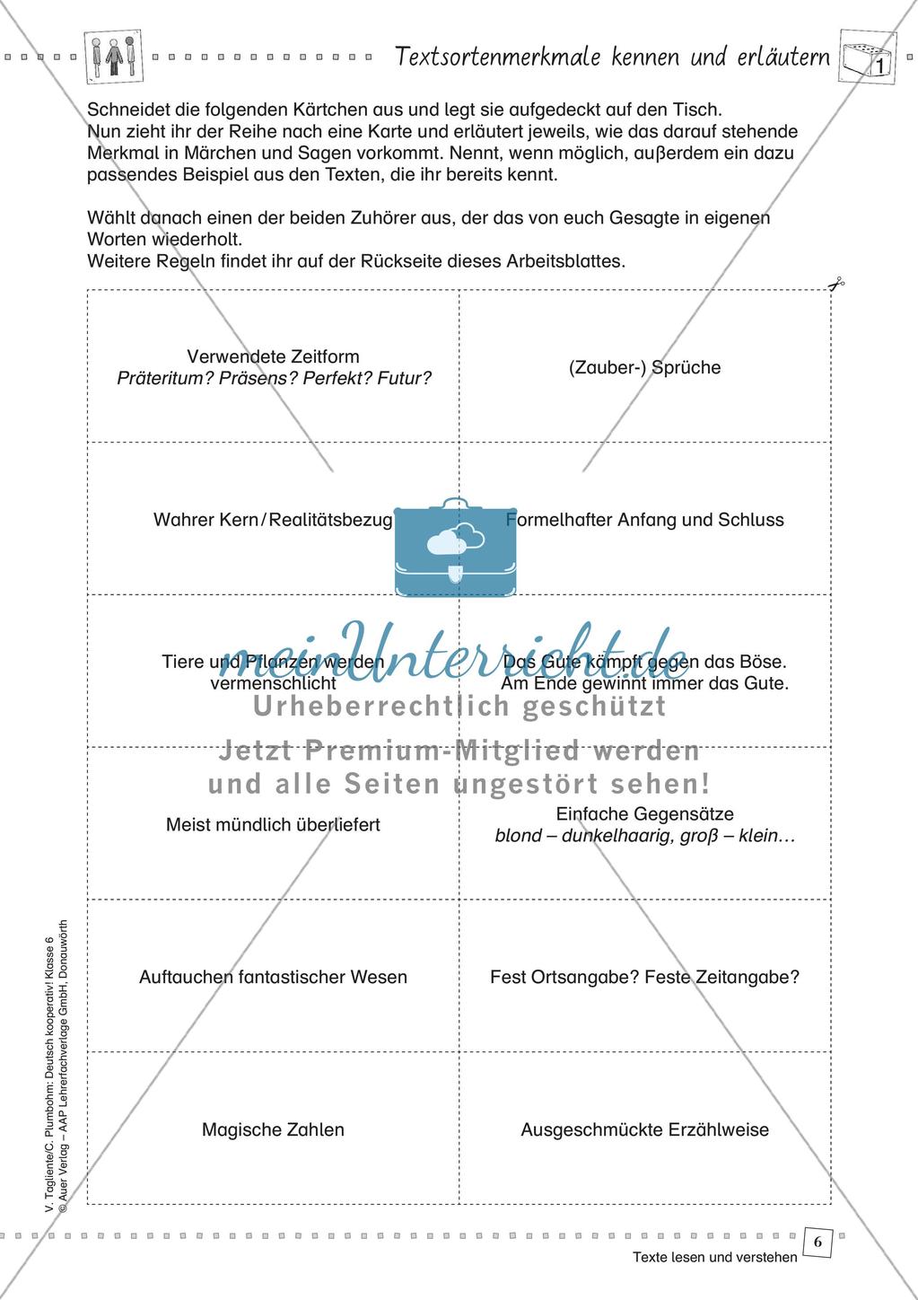 Fabeln: Textsortenmerkmale und Wortschatz Preview 8