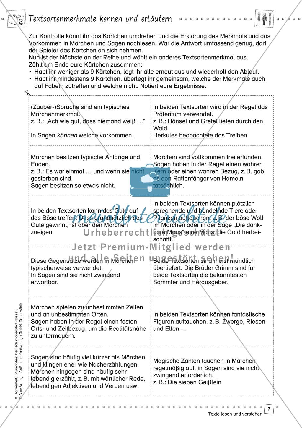 Fabeln: Textsortenmerkmale und Wortschatz Preview 9