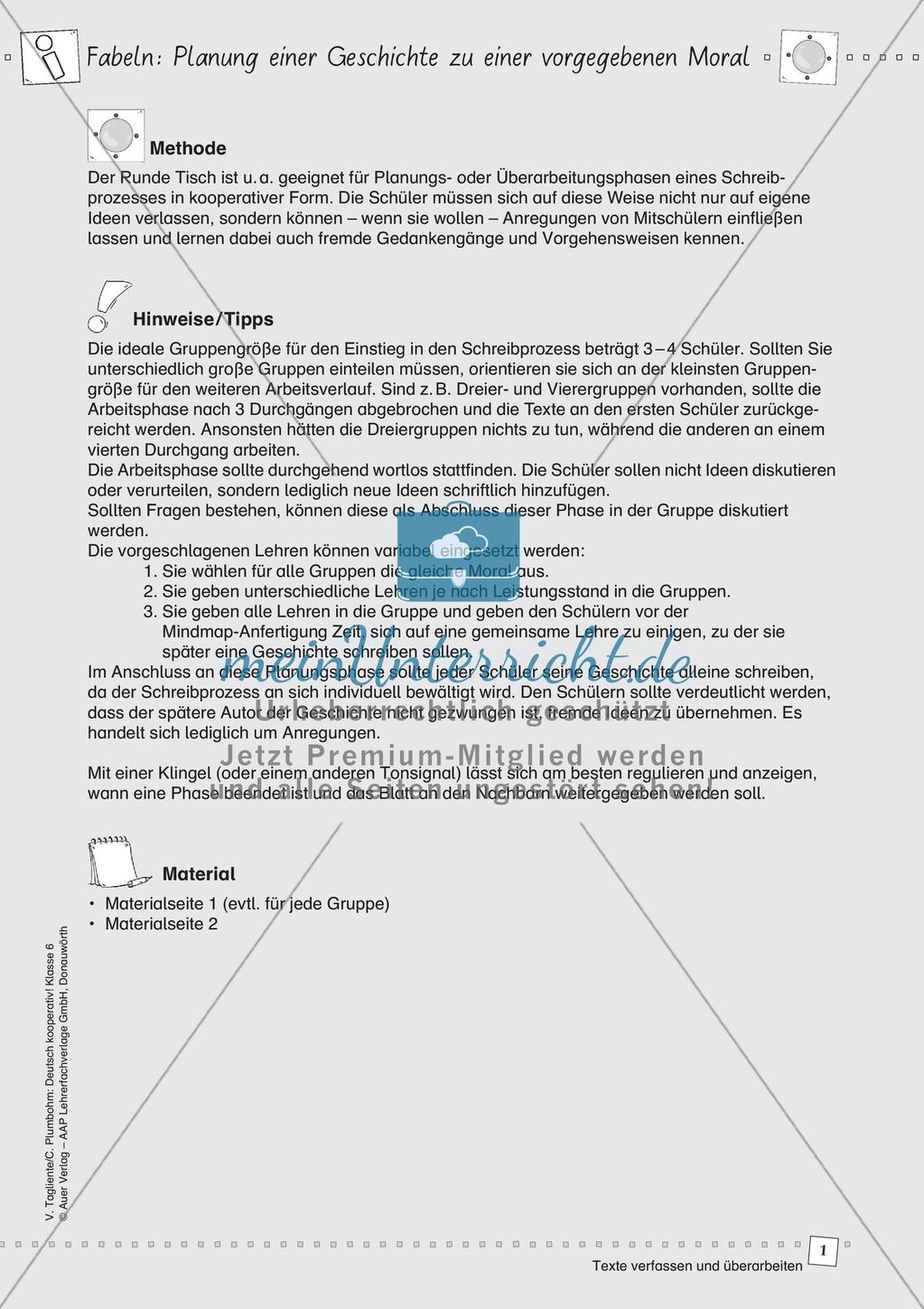 Verfassen und Überarbeiten von Fabeln Preview 3
