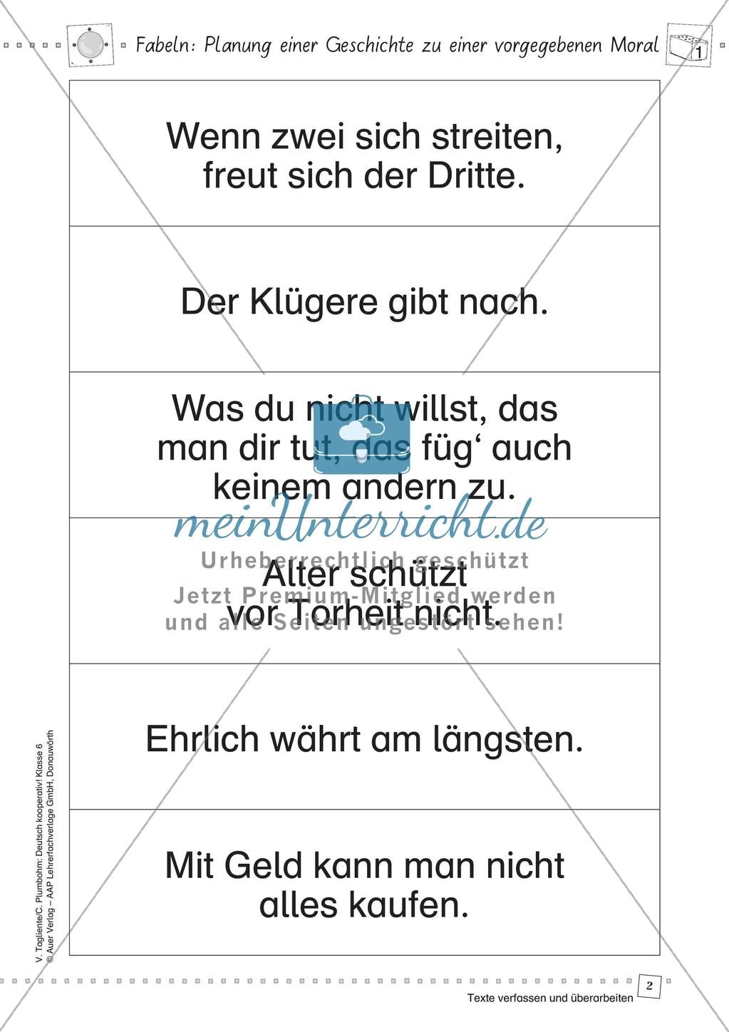 Verfassen und Überarbeiten von Fabeln Preview 4