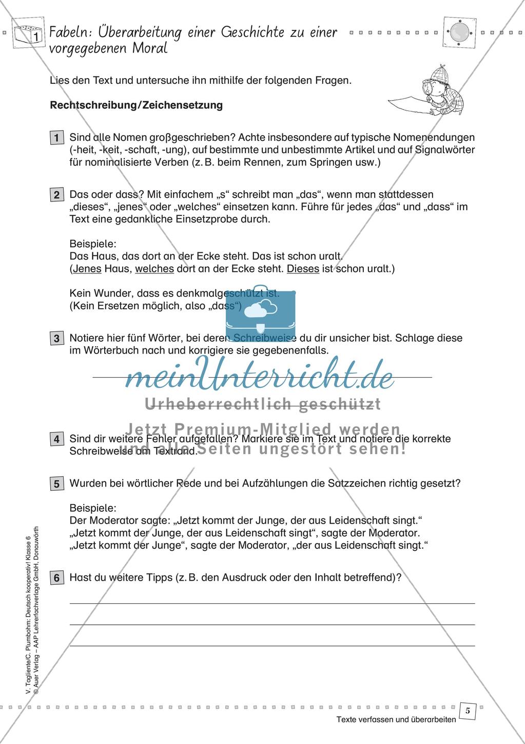 Verfassen und Überarbeiten von Fabeln Preview 7
