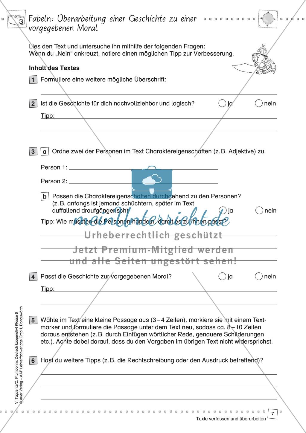 Verfassen und Überarbeiten von Fabeln Preview 9