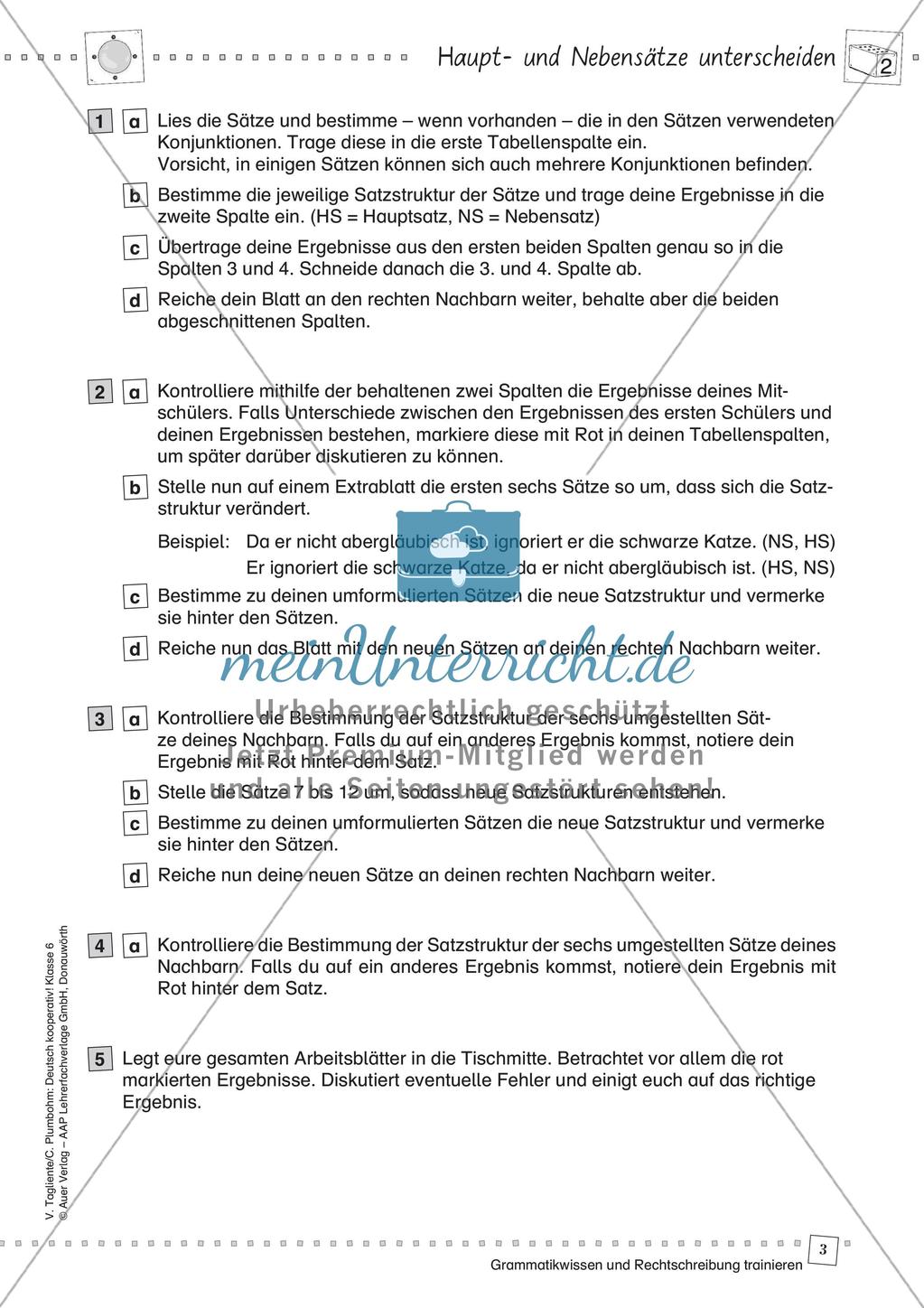Unterscheidung von Haupt- und Nebensätzen Preview 5